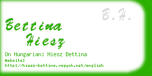 bettina hiesz business card